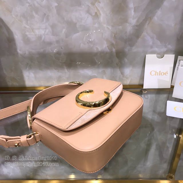 Chloe女包 克洛伊經典C bag小牛皮拼接麂皮包包 Chole手提肩背斜挎包  jjh1213